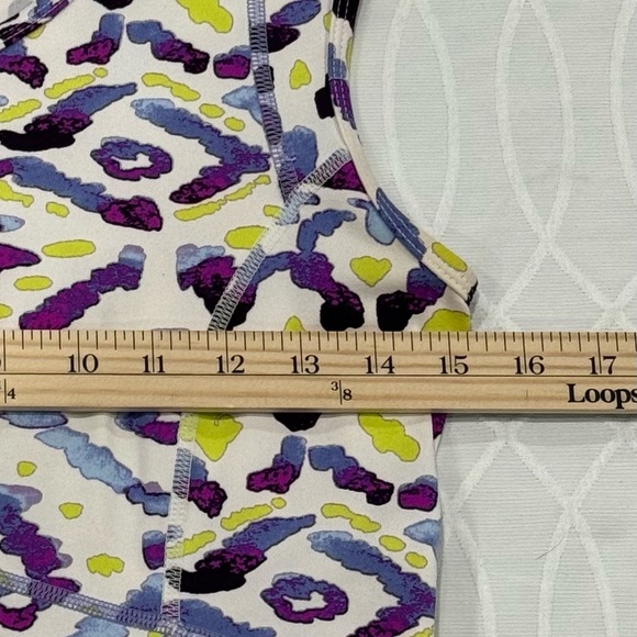 Title Nine Dream Athletic Dress White
Purple Watercolor Geometric Print Size S - Picture 6 of 9